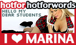 Hot for Hot For Words - I love Marina - button